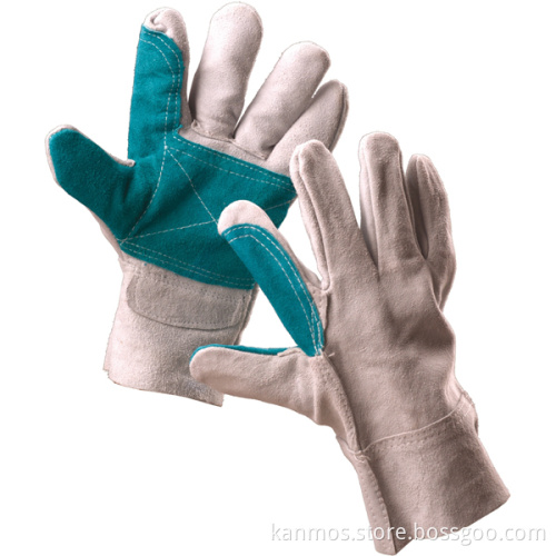 Full Cowhide Leather Industrial Safety Work Gloves (11127)